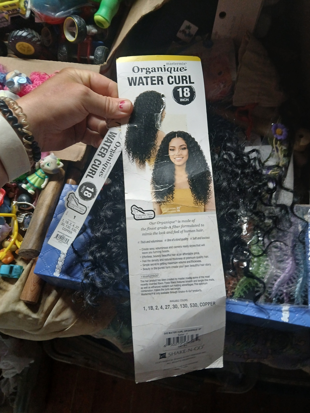 Organique Water Curl 18" Synthetic Wig - Black
